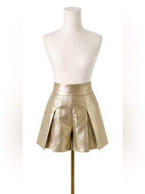 Emily McCarthy gold python party shorts - size S